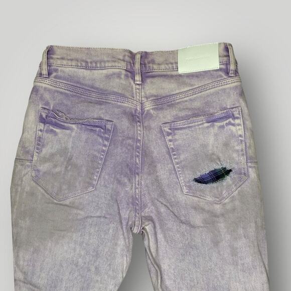 PURPLE BRAND Patch Repair Low Rise Jeans 'White' sz 28 L32 - Picture 9 of 14